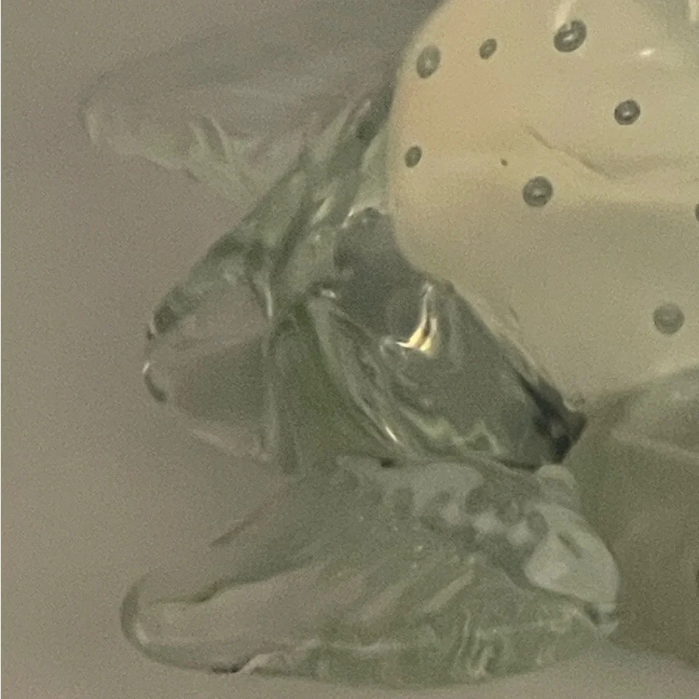 West Elm: Hand Blown Sea Turtle Clear Glass Paperweight with Bullicante Bubbles